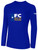 FC WESTLAKE BASICS LONG SLEEVE COTTON TEE TEAM CREST ON WEARERS CENTER CHEST ROYAL BLUE WHITE
