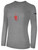 UTAH GLORY BASICS LONG SLEEVE COTTON TEE TEAM CREST ON WEARERS CENTER CHEST LIGHT HEATHER GREY BLACK