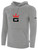 UTAH GLORY BASICS FLEECE PULLOVER HOODIE TEAM CREST ON WEARERS CENTER CHEST LIGHT HEATHER GREY BLACK