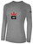 UTAH GLORY BASICS LONG SLEEVE COTTON TEE TEAM CREST ON WEARERS CENTER CHEST LIGHT HEATHER GREY BLACK