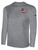 OREGON YSA FOUNDERS ODP BASICS COTTON LONG SLEEVE T-SHIRT CREST LEFT CHEST LIGHT HEATHER GREY BLACK