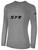 SYR FIELD HOCKEY BASICS LONG SLEEVE COTTON TEE TEAM CREST ON WEARERS CENTER CHEST LIGHT HEATHER GREY BLACK