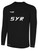 SYR FIELD HOCKEY BASICS II LONG SLEEVE TRAINING JERSEY TEE SHIRT CREST ON WEARERS CENTER CHEST BLACK WHITE