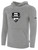 NORTH ALABAMA SC BASICS FLEECE PULLOVER HOODIE TEAM CREST ON WEARERS CENTER CHEST LIGHT HEATHER GREY BLACK