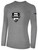 NORTH ALABAMA SC BASICS LONG SLEEVE COTTON TEE TEAM CREST ON WEARERS CENTER CHEST LIGHT HEATHER GREY BLACK