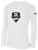 NORTH ALABAMA SC BASICS LONG SLEEVE COTTON TEE TEAM CREST ON WEARERS CENTER CHEST WHITE BLACK