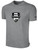 NORTH ALABAMA SC BASICS COTTON TEE CREST ON WEARERS CENTER CHEST LIGHT HEATHER GREY BLACK