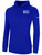 HTC FIELD HOCKEY BASICS FLEECE HOODIE SMALL CREST ON LEFT CHEST ROYAL BLUE WHITE