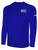 HTC FIELD HOCKEY BASICS LONG SLEEVE COTTON T-SHIRT CREST ON WEARERS LEFT CHEST ROYAL BLUE WHITE