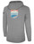 USA FIELD HOCKEY WORLD CUP BASICS FLEECE PULLOVER HOODIE CREST ON LEFT CHEST AND LARGE CENTER BACK LIGHT HEATHER GREY BLACK