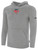 USA FIELD HOCKEY WORLD CUP BASICS FLEECE PULLOVER HOODIE CREST ON WEARERS CENTER CHEST LIGHT HEATHER GREY BLACK