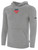 USA FIELD HOCKEY WORLD CUP BASICS FLEECE PULLOVER HOODIE CREST ON WEARERS CENTER CHEST LIGHT HEATHER GREY BLACK