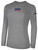 USA FIELD HOCKEY WORLD CUP BASICS LONG SLEEVE COTTON TEE USA CREST CENTER CHEST AND LARGE CENTER BACK LIGHT HEATHER GREY BLACK