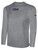 USA FIELD HOCKEY WORLD CUP BASICS LONG SLEEVE COTTON TEE USA CREST CENTER CHEST AND LARGE CENTER BACK LIGHT HEATHER GREY BLACK