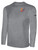 USA FIELD HOCKEY WORLD CUP BASICS LONG SLEEVE COTTON TEE CREST LEFT CHEST AND LARGE CENTER BACK LIGHT HEATHER GREY BLACK