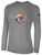 USA FIELD HOCKEY WORLD CUP BASICS LONG SLEEVE COTTON TEE LARGE CREST ON WEARERS CENTER CHEST LIGHT HEATHER GREY BLACK