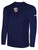 USA FIELD HOCKEY WORLD CUP BASICS LONG SLEEVE COTTON TEE CREST ON WEARERS CENTER CHEST NAVY WHITE