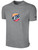 USA FIELD HOCKEY WORLD CUP BASICS COTTON TEE LARGE CREST ON WEARERS CENTER CHEST LIGHT HEATHER GREY BLACK