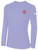 SUN FIELD HOCKEY BASICS COTTON LONG SLEEVE T-SHIRT CREST ON WEARERS LEFT CHEST LAVENDER WHITE 