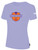 SUN FIELD HOCKEY BASICS COTTON SHORT SLEEVE T-SHIRT CREST ON WEARERS CENTER CHEST LAVENDER WHITE 