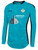 PROPEL FUTSAL SA PITCH STAR LONG SLEEVE GOALKEEPER JERSEY WITHOUT PADDING TURQUOISE BLACK -KIT