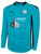PROPEL FUTSAL SA PITCH STAR LONG SLEEVE GOALKEEPER JERSEY WITHOUT PADDING TURQUOISE BLACK -KIT