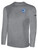 MILFORD UNITED SC BASICS LONG SLEEVE COTTON TEE CREST LEFT CHEST LIGHT HEATHER GREY BLACK