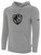 DIABLO VALLEY BASICS FLEECE HOODIE CREST ON CENTER CHEST LIGHT HEATHER GREY BLACK