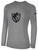 DIABLO VALLEY BASICS LONG SLEEVE COTTON TEE CREST ON CENTER CHEST LIGHT HEATHER GREY BLACK