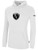 SHORE FC BASICS FLEECE PULLOVER HOODIE CREST CENTER CHEST WHITE BLACK