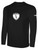 SHORE FC BASICS LONG SLEEVE COTTON TEE CREST CENTER CHEST BLACK WHITE