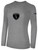 SHORE FC BASICS LONG SLEEVE COTTON TEE CREST CENTER CHEST LIGHT HEATHER GREY BLACK