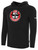 RED KNOTS FH  BASICS FLEECE HOODIE CREST ON WEARERS CENTER CHEST BLACK WHITE