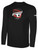 COVENTRY  BASICS LONG SLEEVE COTTON TEE TEAM CREST ON WEARERS CENTER CHEST BLACK WHITE