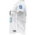 TEAM SAN DIEGO PINSTRIPE BASE LITE FULL BUTTON JERSEY WHITE ATHLETIC GOLD POWDER BLUE NAVY
