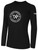 TEXAS PREMIER BASICS LONG SLEEVE COTTON TEE CREST CENTER CHEST BLACK WHITE