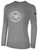 TEXAS PREMIER BASICS LONG SLEEVE COTTON TEE CREST CENTER CHEST LIGHT HEATHER GREY BLACK