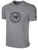 TEXAS PREMIER BASICS COTTON TEE CREST CENTER CHEST LIGHT HEATHER GREY BLACK