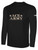 ACE VOLLEYBALL BASICS LONG SLEEVE COTTON TEE CREST CENTER CHEST BLACK WHITE