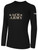 ACE VOLLEYBALL BASICS LONG SLEEVE COTTON TEE CREST CENTER CHEST BLACK WHITE