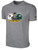 ARIZONA RATTLERS IFL BASICS COTTON T-SHIRT CREST ON WEARERS CENTER CHEST LIGHT HEATHER GREY BLACK