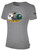 ARIZONA RATTLERS IFL BASICS COTTON T-SHIRT CREST ON WEARERS CENTER CHEST LIGHT HEATHER GREY BLACK