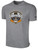 ARIZONA RATTLERS IFL BASICS COTTON T-SHIRT CREST ON WEARERS CENTER CHEST LIGHT HEATHER GREY BLACK