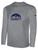 COLORADO UNITED BASICS LONG SLEEVE COTTON TEE TEAM CREST ON WEARERS CENTER CHEST LIGHT HEATHER GREY BLACK
