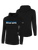 VIRGINIA RUSH BASICS FLEECE HOODIE LOGO CENTER FRONT BLACK WHITE