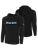 VIRGINIA RUSH BASICS FLEECE HOODIE LOGO CENTER FRONT BLACK WHITE