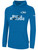 VIRGINIA RUSH BASICS FLEECE HOODIE LOGO IN WHITE ON WEARERS LEFT CHEST CAPELLI SPORT BLUE WHITE