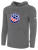 USASA BASICS LARGE LOGO PULLOVER FLEECE HOODIE CENTER FRONT: USASA CREST DARK HEATHER GREY WHITE