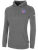 USASA BASICS SMALL LOGO PULLOVER FLEECE HOODIE LEFT CHEST: USASA CREST DARK HEATHER GREY WHITE