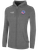 USASA BASICS FULL ZIP FLEECE HOODIE DARK HEATHER GREY WHITE